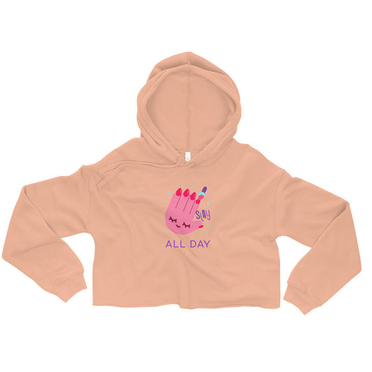 Slay All Day Crop Hoodie
